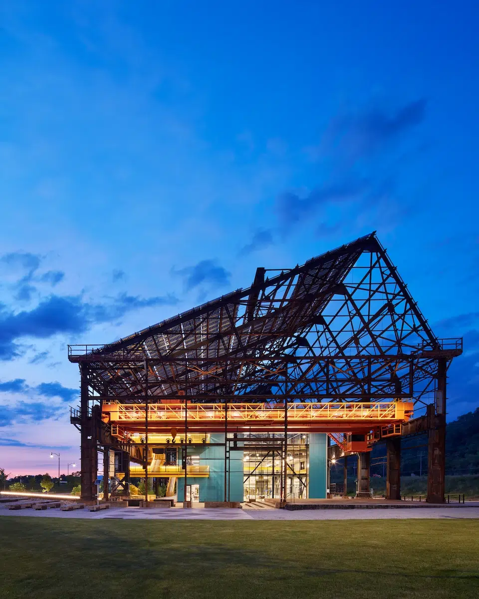 The RIDC Mill 19 Building at night
