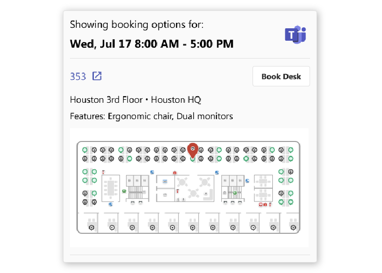 OfficeSpace Desk Booking- Microsoft Teams