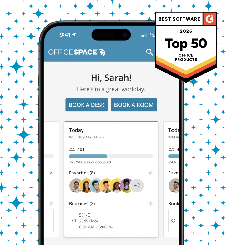 Desk Booking software- mobile app- OfficeSpace