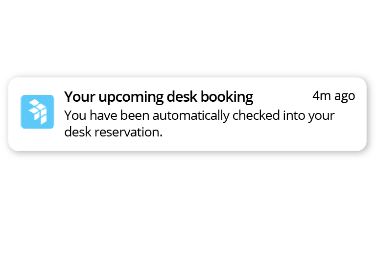 Automatic desk check in