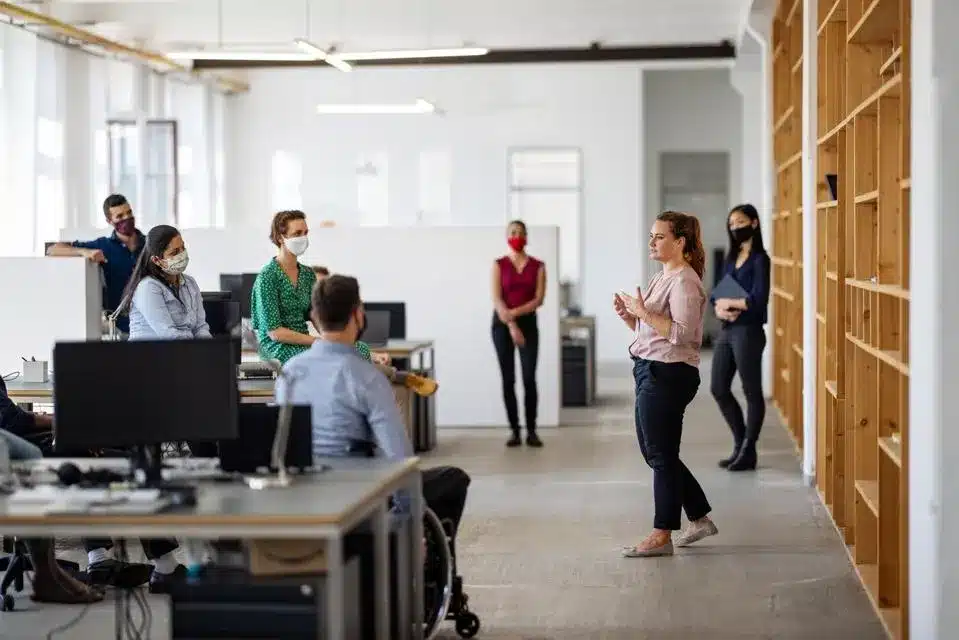 business team having a meeting