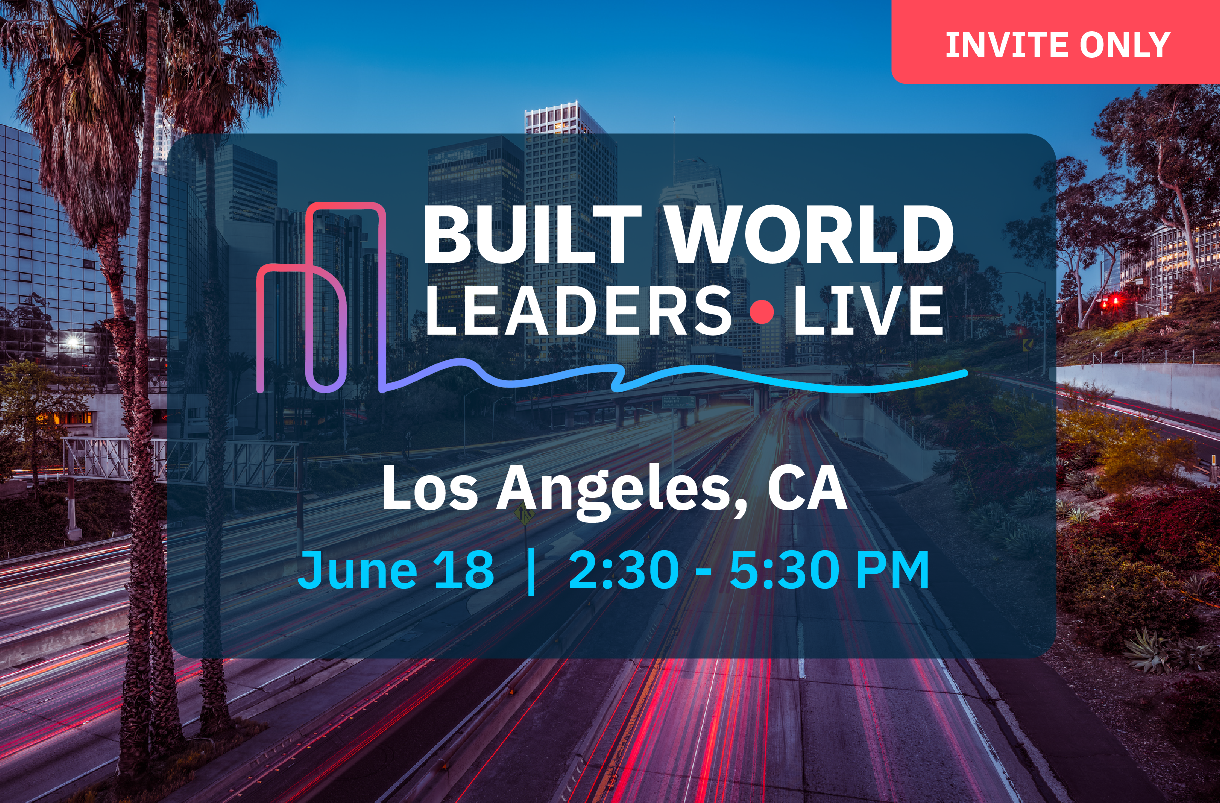 Built World Leaders Live is an invitation-only executive forum for workplace, real estate, and facilities leaders. Join OfficeSpace in Los Angeles for proprietary industry insights, a strategic briefing on AI Canvas, and peer dialogue with senior leaders shaping the future of the built world.
