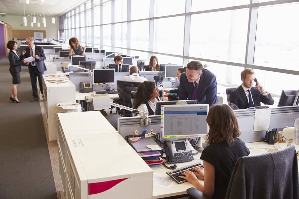 Busy corporate office space Busy corporate office space