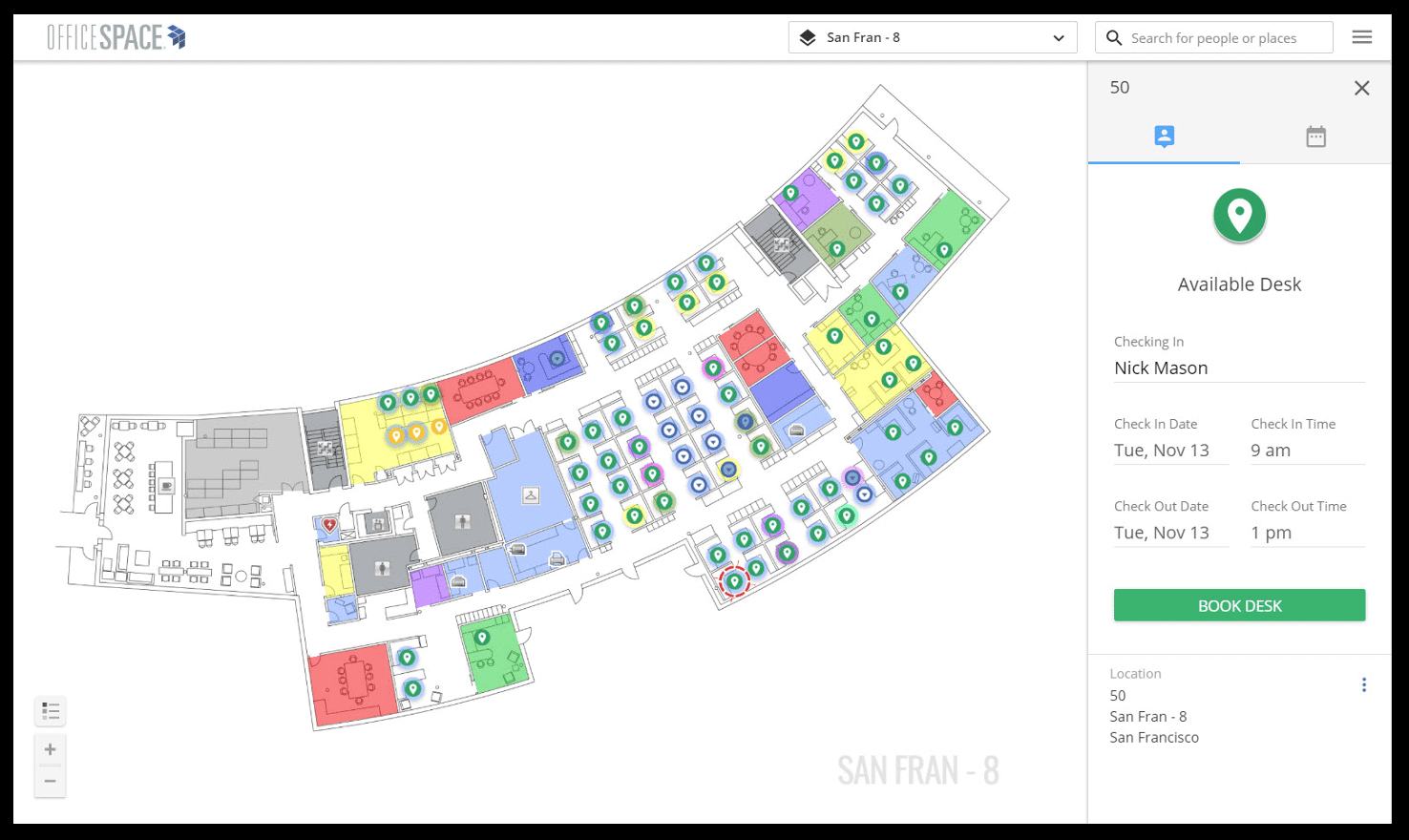 Desk Booking Floor