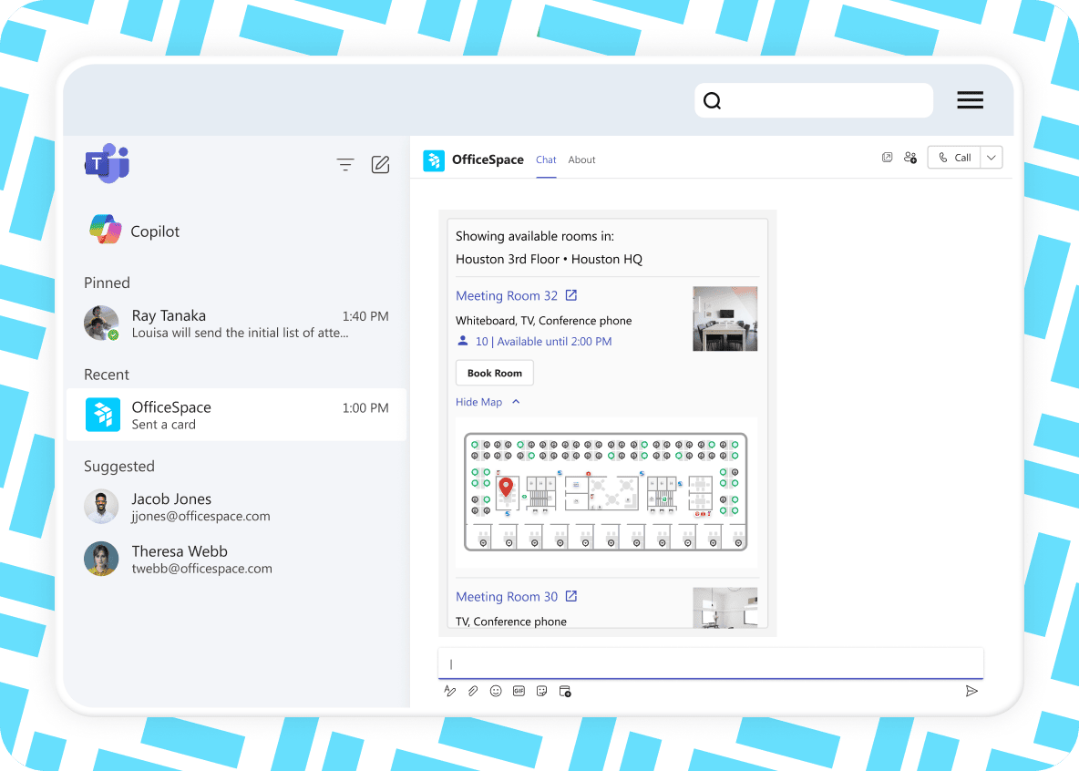 A screenshot of OfficeSpace feature for employe experience