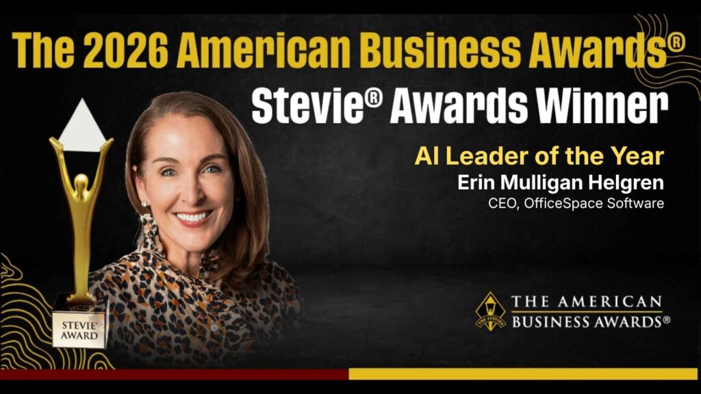 Erin Mulligan Helgren, CEO of OfficeSpace Software, named Gold Stevie Award winner for AI Leader of the Year 2026
