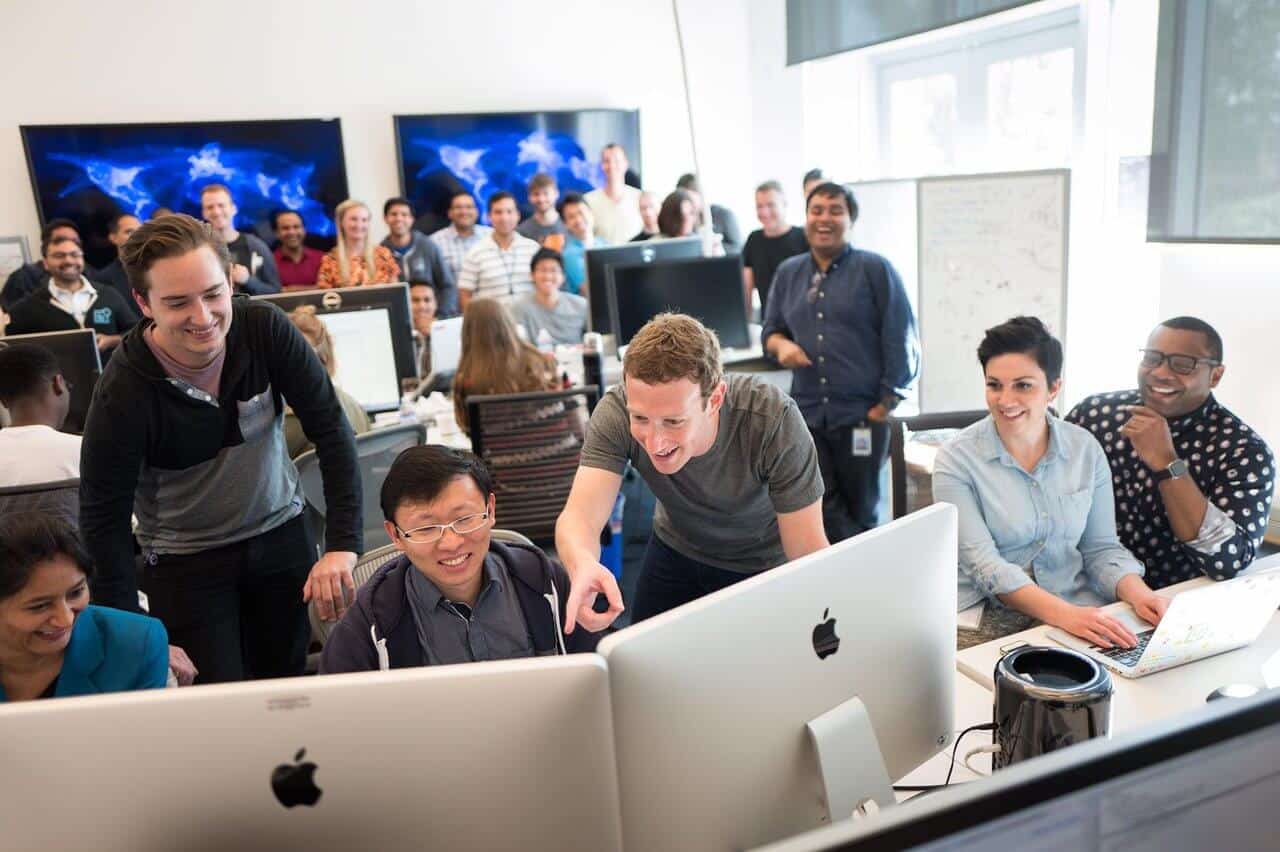 Facebook HQ open office Facebook HQ open office