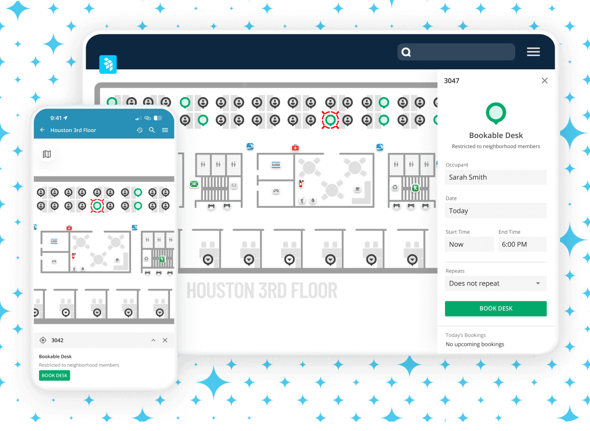 Desk booking software for flexible workplace management