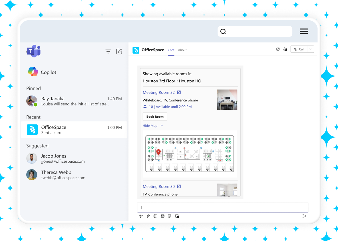 A screenshot of OfficeSpace feature for employe experience