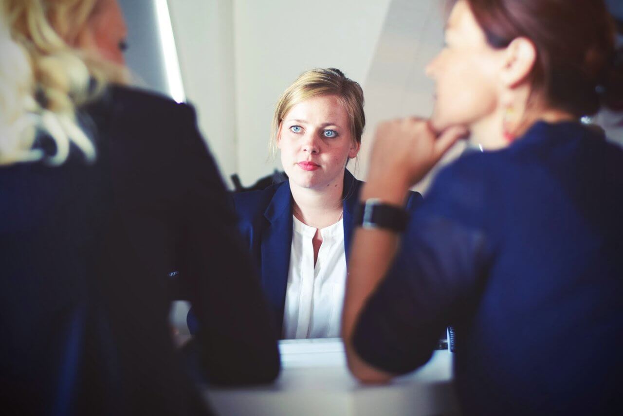 office employees having a meeting