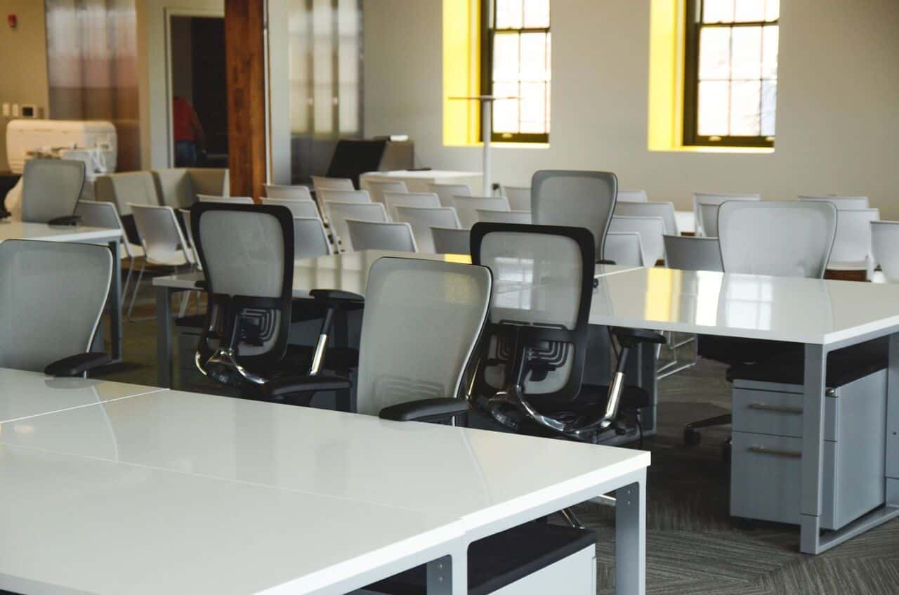 ergonomic chairs in an office