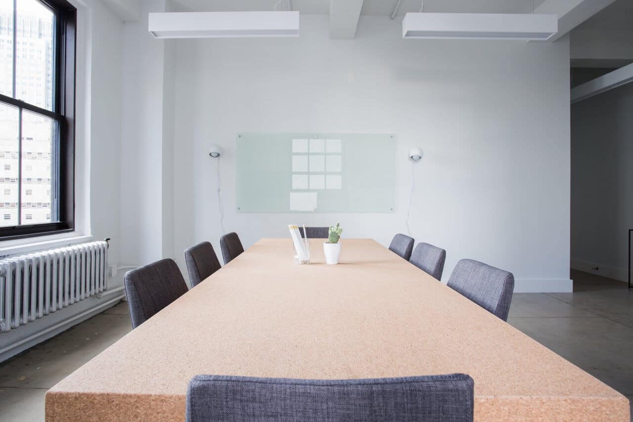meeting room table and chairs