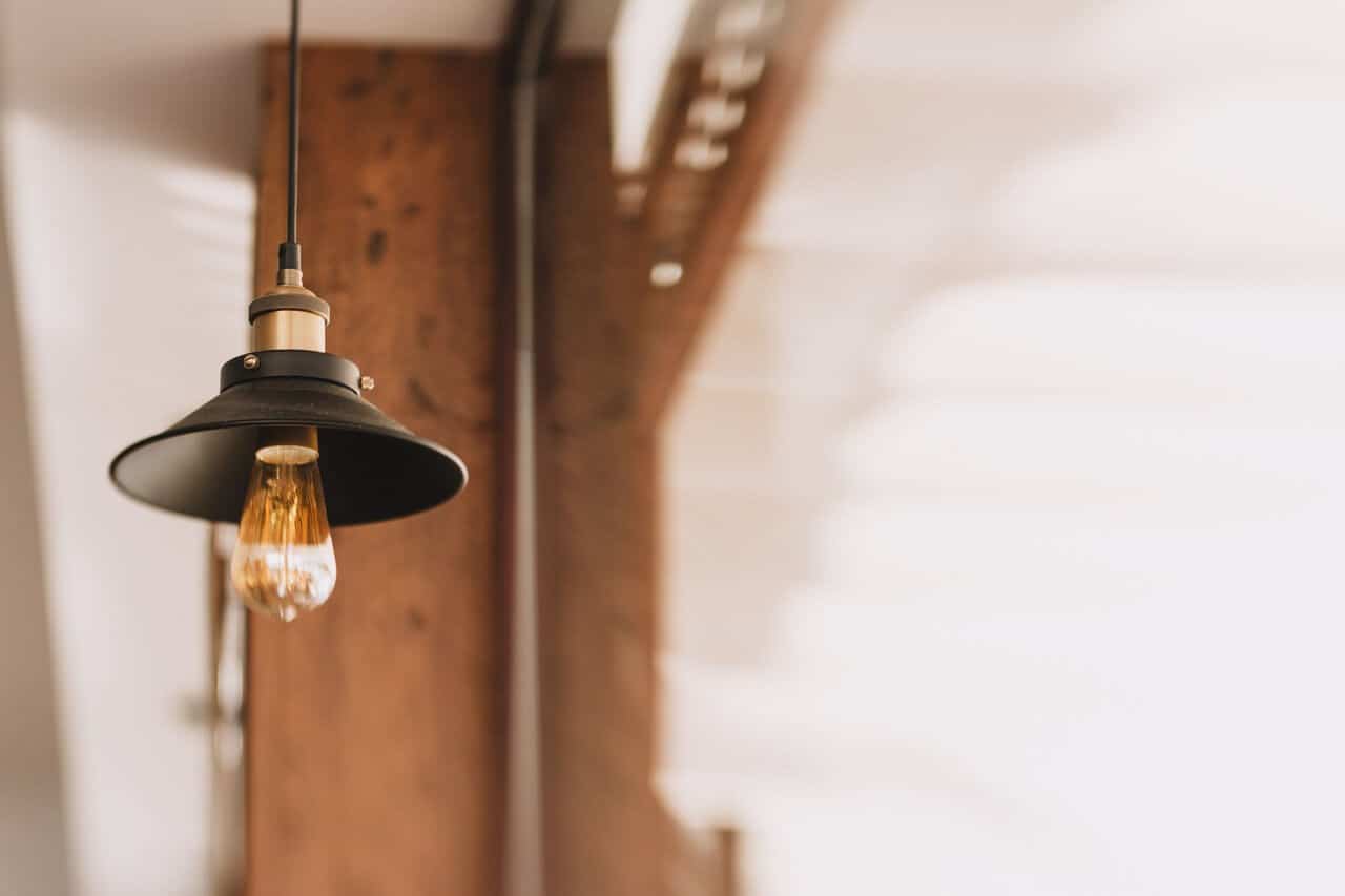 hanging lamp in an office