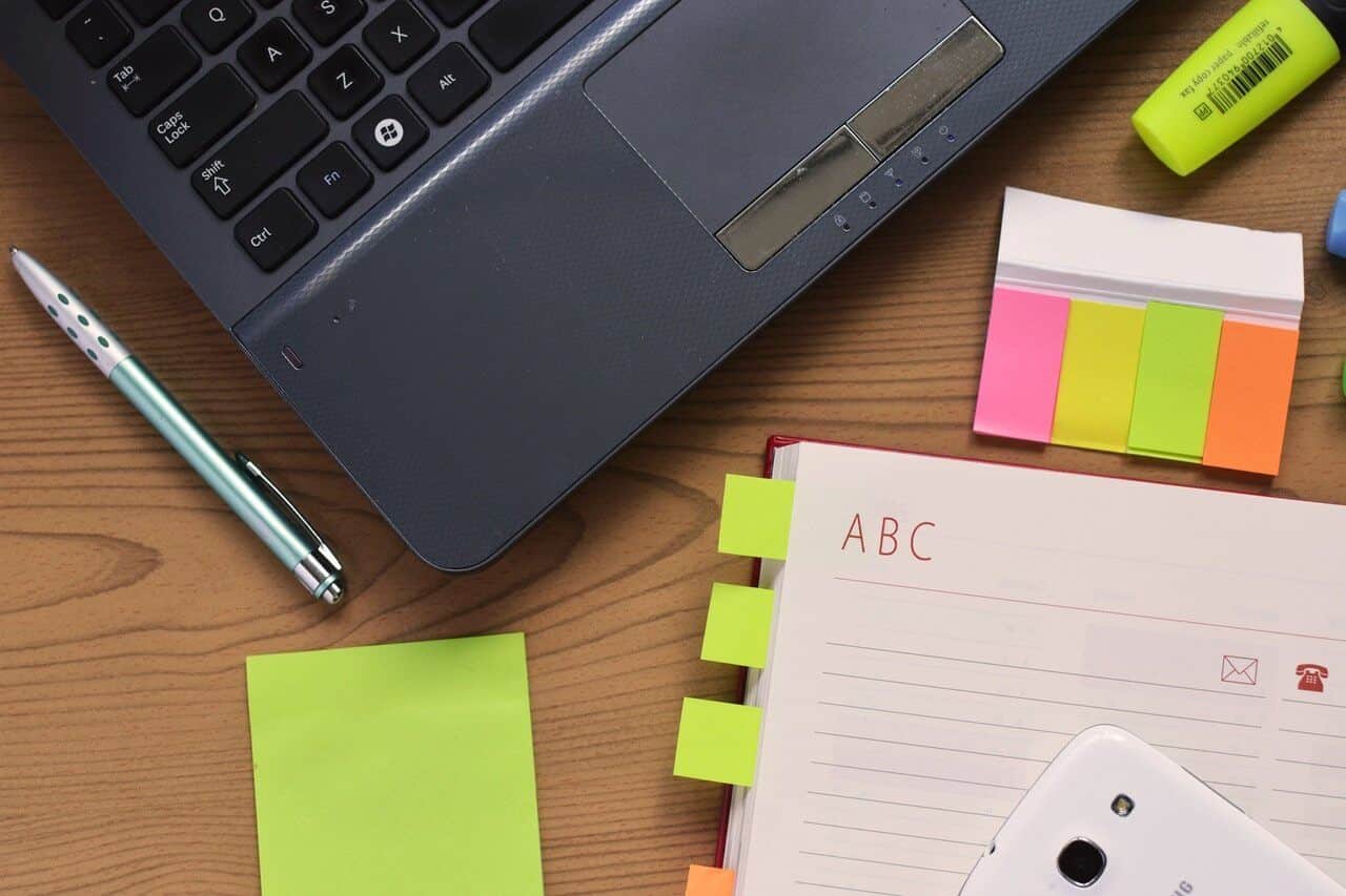 laptop notebook office materials desk laptop notebook office materials desk