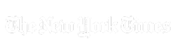 The New York Times logo in white gothic-style text on a light background.