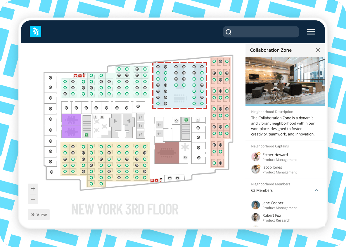 Office neighborhoods for every work style