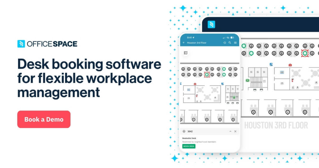 Features desk booking shot