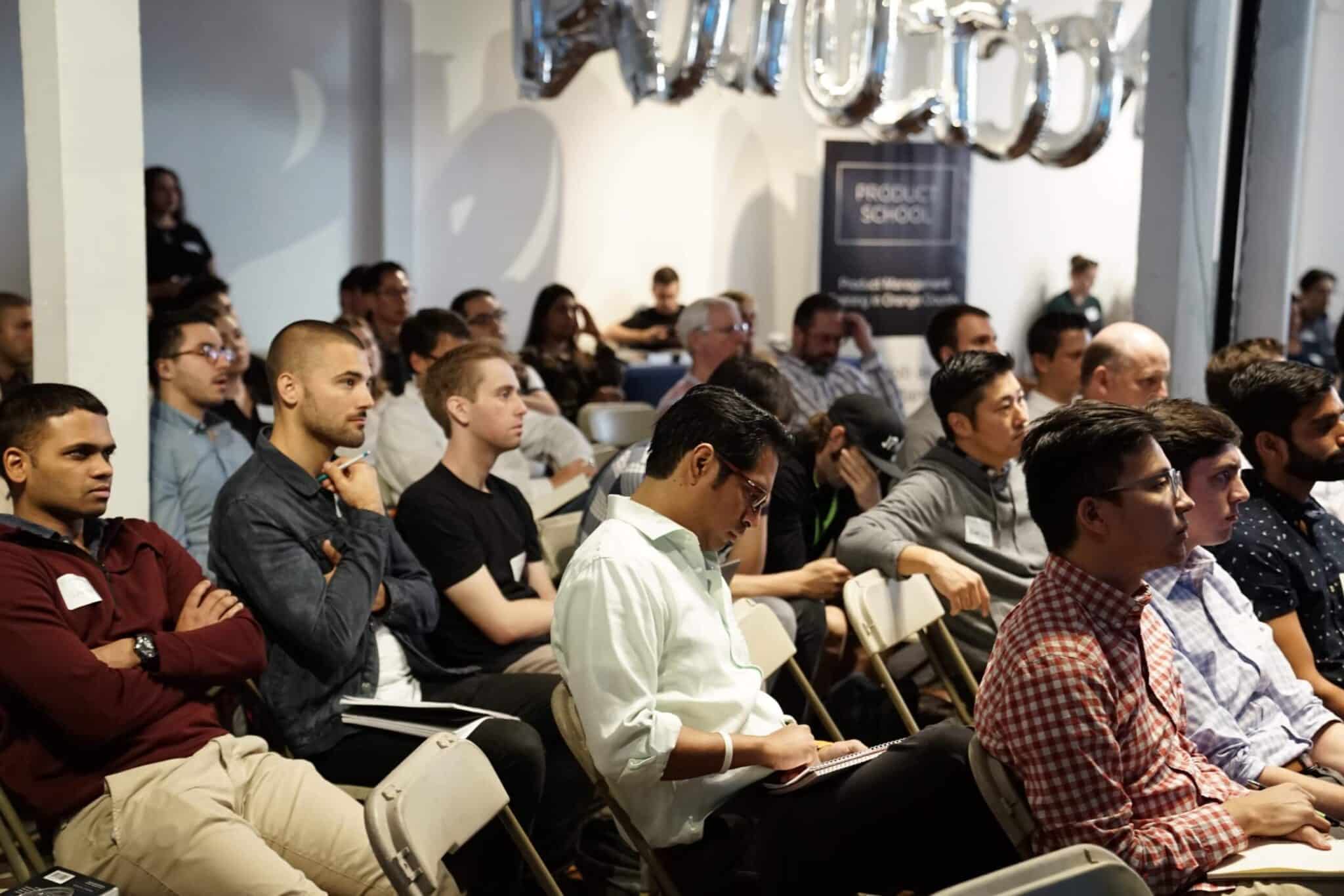 students at conference