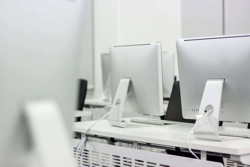 Computers in office space Computers in office space