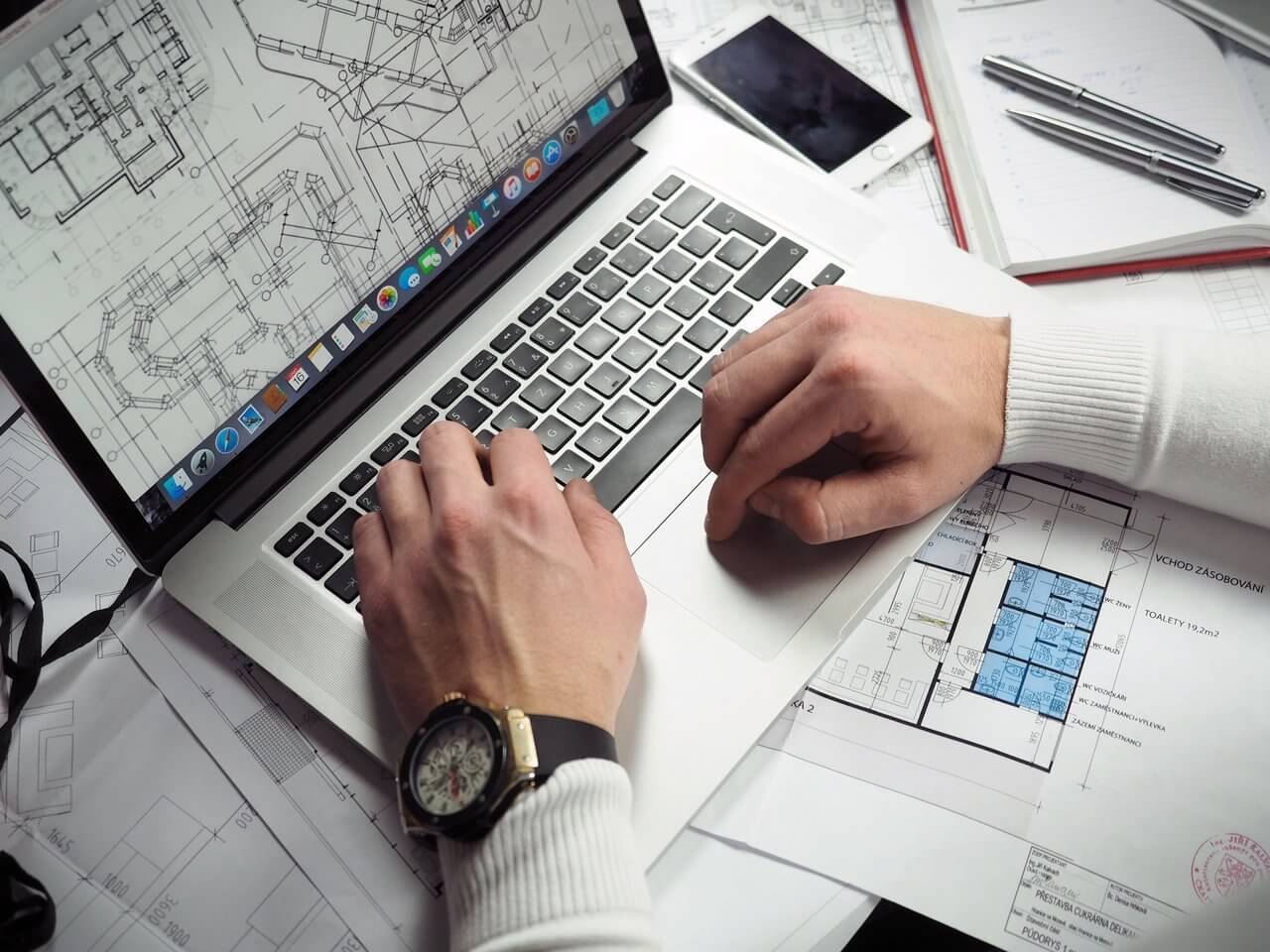 facility manager looking at visual data on computer